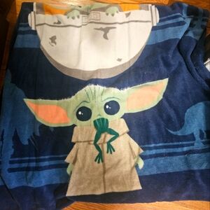 Star Wars Navy Blue Yoda Blanket The Baby Mandalorian Soft Throw